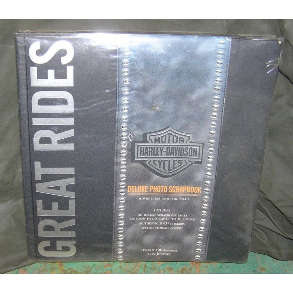 Harley-Davidson Great Rides Scrapbook - Silver and Black